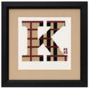 Letter K Camel Tartan