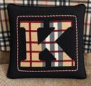 Letter K Camel Tartan