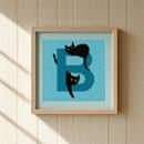 Letter B Black Cats