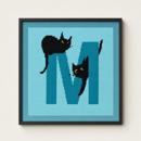 Letter M Black Cats