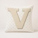 Polka Dot Letter V Tan