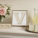 Polka Dot Letter V Tan
