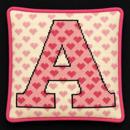 Letter A Hearts