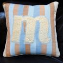 Lower Case M Rose Stripes