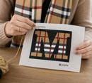 Letter M Camel Tartan