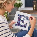 Letter E Bargello Nautical