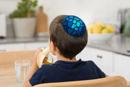 Yarmulka Ombre Stained Glass Blues