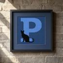 Letter P Black Cat