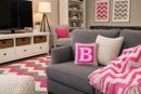 Letter B Pink Chevron