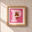 Letter P Teddy Pinks