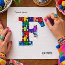 Letter F Puzzle Pieces