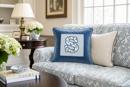 Letter S Vintage Wedgewood Floral Pale