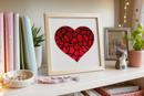 Heart Ombre Stained Glass Reds