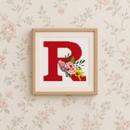 Letter R Floral Motif