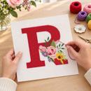 Letter R Floral Motif