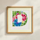 Letter D Flower Shape