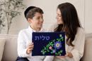 Tallit Flowers Buds Navy