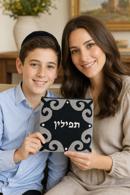 Tefillin Motif Grey
