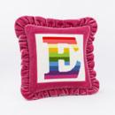 Letter E Pastel Stripes