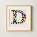 Letter D Stained Pastel