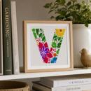 Letter V Flower Shape