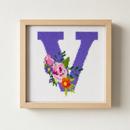 Letter V Floral Motif 2