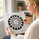 Yarmulka Star Black White Gray