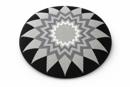 Yarmulka Star Black White Gray