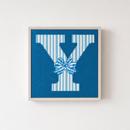 Letter Y Striped Bow