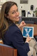 Letter Y Striped Bow