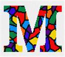 Letter M Stained Glass