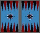 Backgammon and Compass Rose