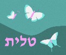 Tallit Butterflies Teal